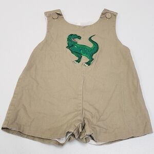 Samara Boys T-Rex Dinosaur Shortalls Romper Size 2T